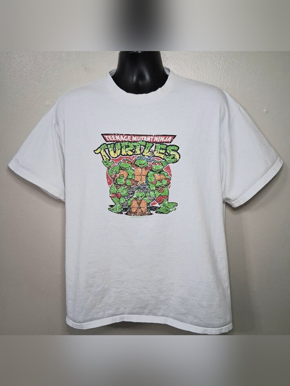 Vintage Y2K 2003 TMNT Teenage Mutant Ninja Turtles Adult XL T-Shirt White Delta